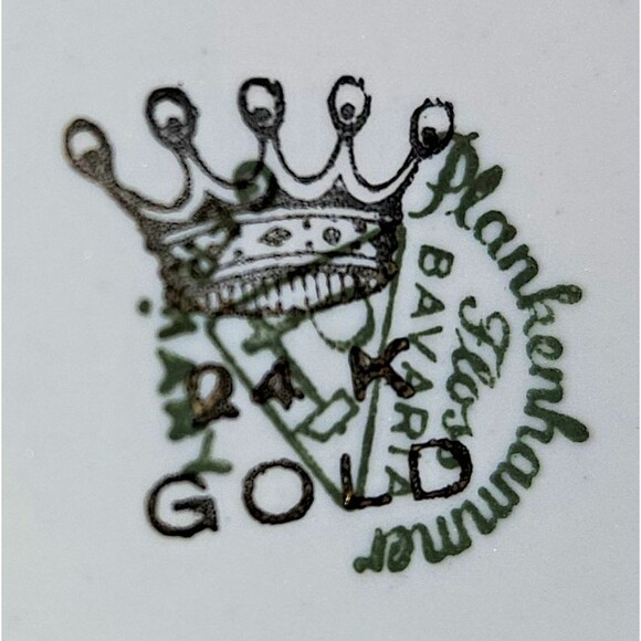 Vintage Ceramic Ashtray FRANKFURT On The Main Coat of Arms Gold on Porcelain - Picture 7 of 10